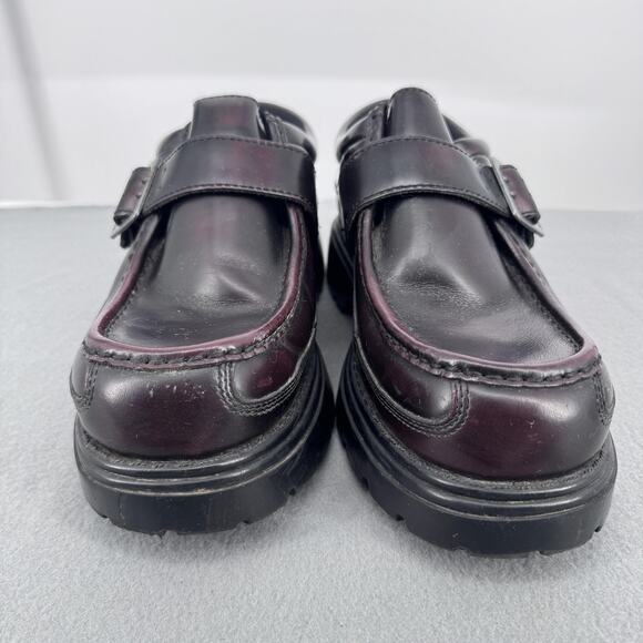 Skechers Regulators Takeover 4327 Mens 11 Leather Buckle Loafer Lug Sole‎ Black